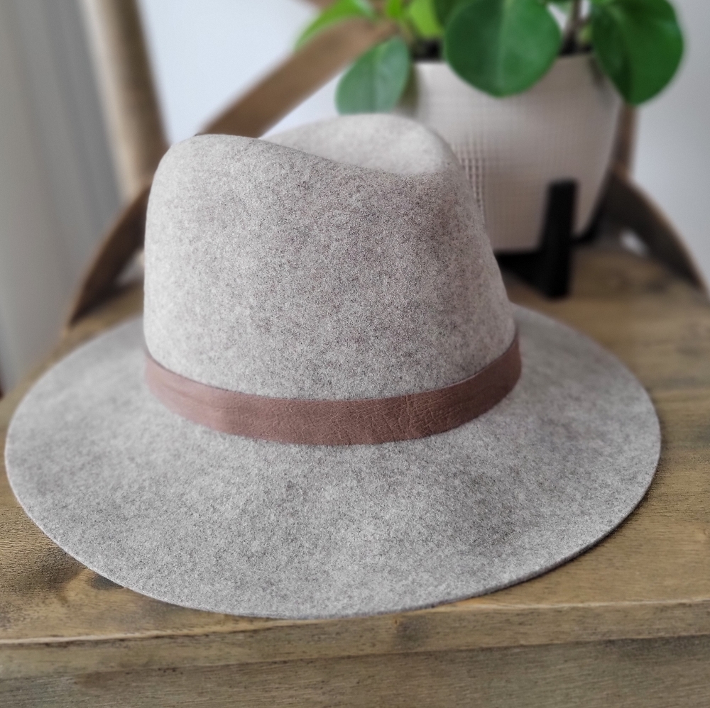 NWOT Janessa Leone Julia Wool Brim Hat M